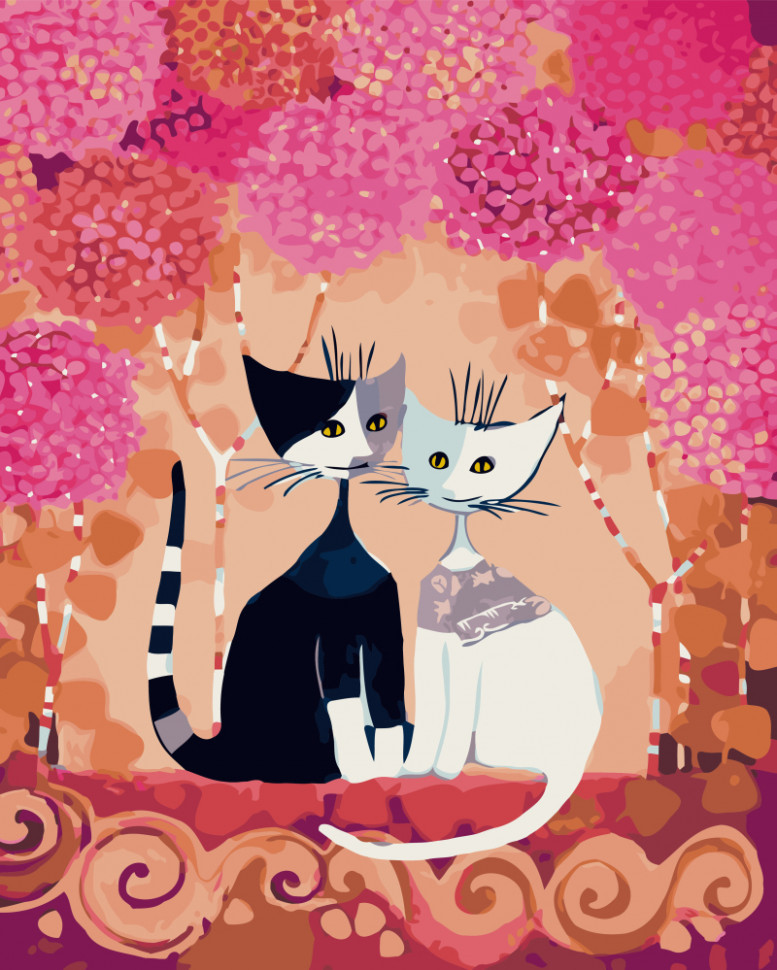 Картина mebelime mebelime за номерами. Brushme "Казкові котики" GX9897, 40х50 см, фото 1