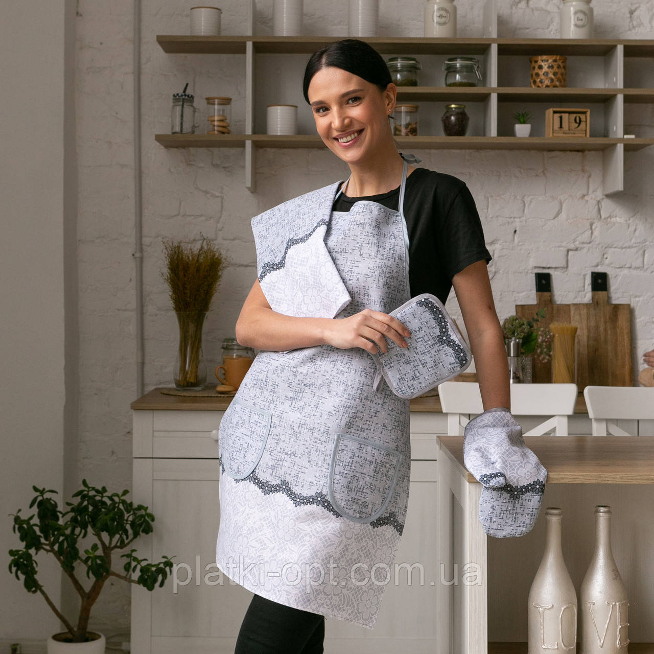 Кухонний набір "Горошок ажурний" 4в1, фото 1