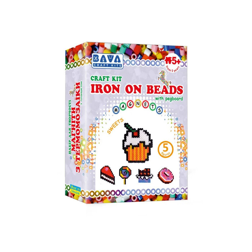 Набір mebelime для творчості Магніти з термомозаїки "Солодощі" УМНЯШКА TM-017, фото 1