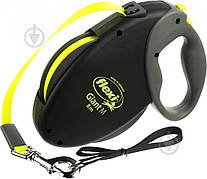 Повідець рулетка Flexi Giant M, для собак вагою до 25 кг, стрічка 8 метрів, жовтий