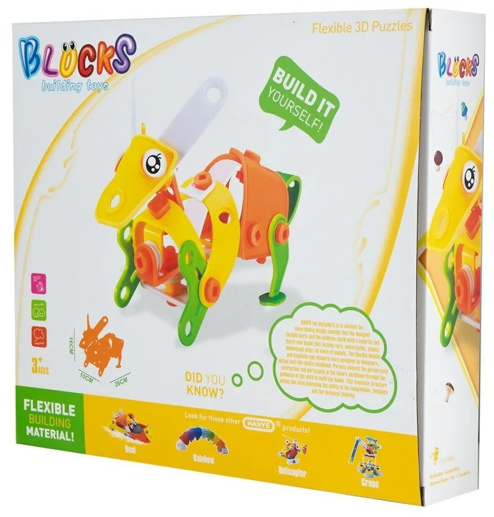 Конструктор  mebelime -механіік "Зайчик" HANYE J-7712, 63 елементи, фото 1