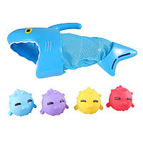 Іігра  mebelime шка для купання 630K акула-пастка 31см, м᾽ячіі-рибки, фото 3