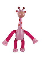 Игрушка - антисресс Жираф с присосками, Розовый (133720)