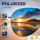 Поляризовані сонцезахисні окуляри WearPro Авіатор, Захист UV400. Срібляста оправа, лінзи TAC, фото 4
