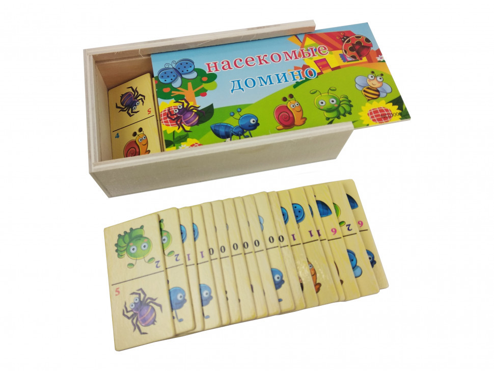Дитяче доміно в пеналі MD 2482 дерев'яне, фото 1