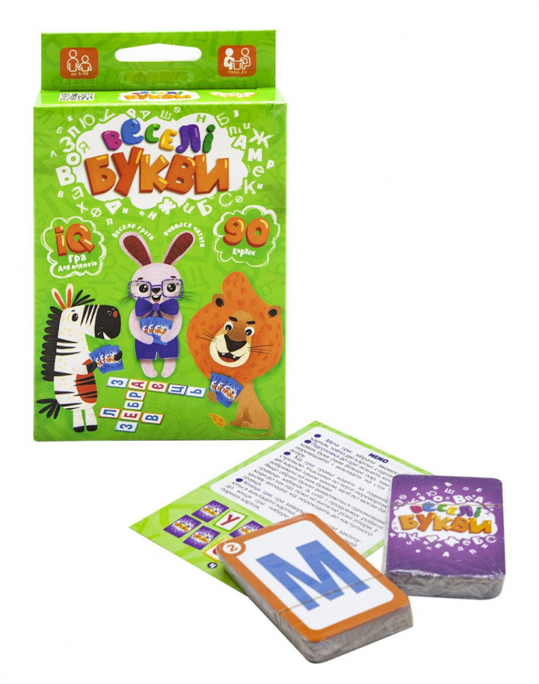 Дитяча розвиваюча mebelime Настільна mebelime гра mebelime mebelime "Веселі літери" G-VB-01U укр. мовою, фото 1