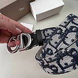 Жіночий брендовий шкіряний ремінь (0115) silver, фото 3