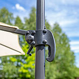 Парасолька садова KAZUAR Алюмінієва 350 см з поворотом на 360°, фото 6