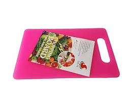 Дошка обробна кольорова пластикова пластикова кухонна для нарізання овочів і продуктів маленька 30 * 19 cm для кухні