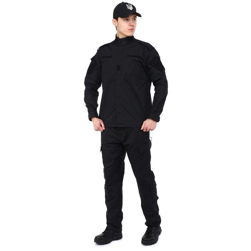 Костюм тактичний (сорочка та штани) Military Rangers ZK-SU1123 розмір L чорний / військовий костюм чорний