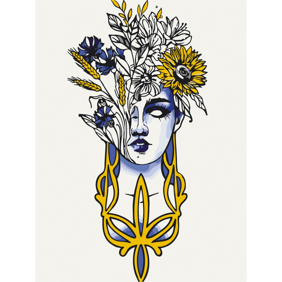 Картина за номерами mebelime  "Герб Україні" Bambi 10383-NN 30х40 см, фото 1