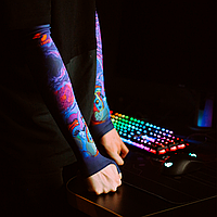 Геймерський рукав з обрізаною долонею 2.0 HyperBeast Selerity pm01hb, Фіолетовий, Розмір (EU) — S