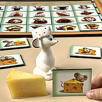 Дерев'яний пазл-вкладиш "Вчимо прийменники" Ubumblebees (ПСД135-УКР) PSD135-UKR сортер, фото 2