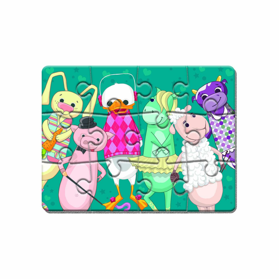 Магнітні пазли mebelime Малюк зможе "Звірятка" Vladi toys VT3301-01 А5, фото 1