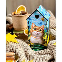 Чайний будиночок "Рудий котик" Ubumblebees (ПСФ156) PSF156 дерев'яний, фото 7