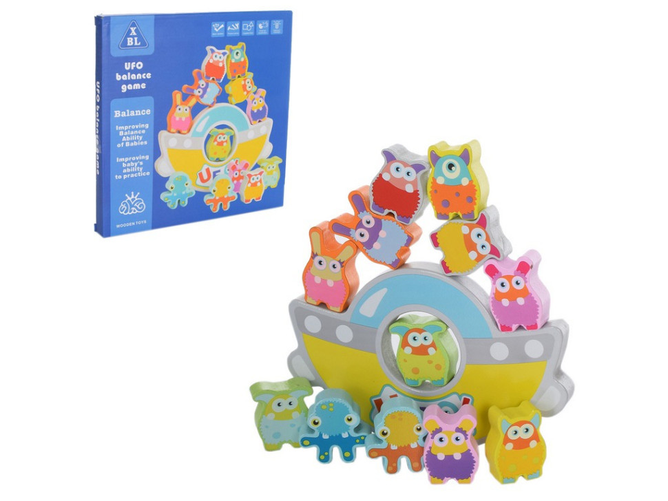 Дерев'яний балансир "Корабель" Bambi MD 1661 з фіігурками тварин, фото 1