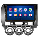 Al Штатна магнітола для Honda Jazz 1 Рестайлінг Manual AC 2005-2008 екран 9" 2/32Gb 4G Wi-Fi GPS Top Android, фото 3