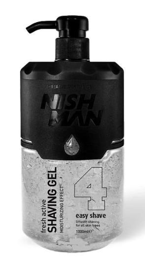 Гель для гоління Nishman No4 Easy Shave безбарвний з дозатором, 1000 мл