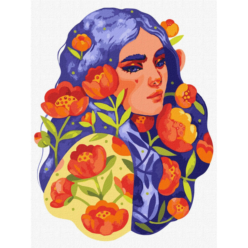 Картина за номерами "Синьоока весна" ©lesya_nedzelska_art Ідейка KHO2661 30х40 см, фото 1