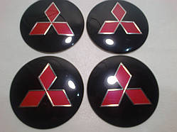 Наклейка опукла на ковпачок диска Mitsubishi 56 мм