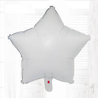 Шар фольгированный Звезда 10" 25 см Металлик Белый