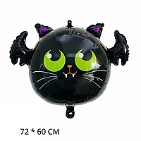 Шар фольгированный фигурный 72х60 см Черный кот
