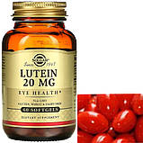 Лютеїн Solgar Lutein 20 mg 60 м'яких капсул, фото 5