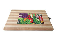Бамбуковая разделочная кухонная доска для нарезки овощей и продуктов прямоугольная Бамбук 26 * 36 cm