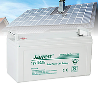 Гелевая аккумуляторная батарея для солнечных панелей, котла 12V, 100Ah Jarrett / Универсальный АКБ для ИБП