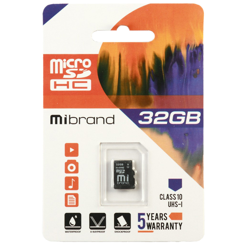 Картка пам'яті microSDHC Mibrand 32 GB Class 10