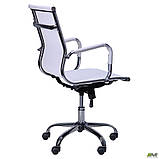 Офісне крісло AMF Slim Net LB XH-633B білий кожзам, фото 4