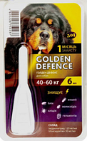 Золотий Захист для собак 40-60 кг Golden Defence краплі від бліх і кліщів, 1 піпетка