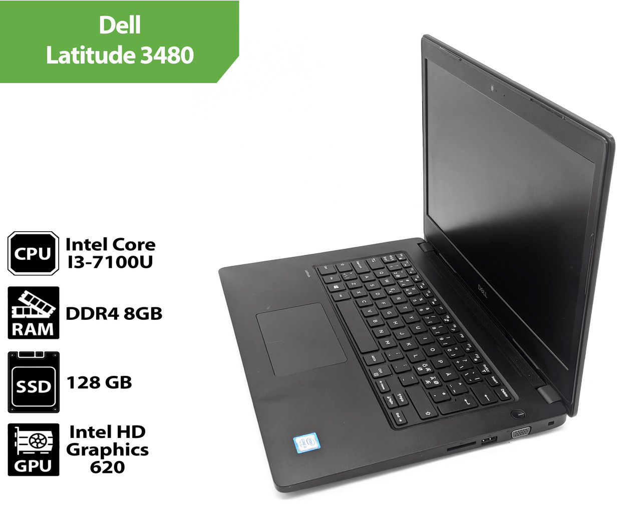 Ноутбук Dell Latitude 3480 (14.0" / Intel Core I3-7100U / 8GB / SSD 120 GB)