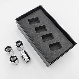 Захисні ковпачки на ніпеля Sport JAGUAR (Ягуар) 4 шт Хром, фото 2