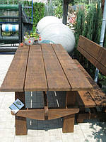Стол обеденный деревянный для дачи Украинская сказка 2м