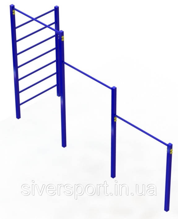 Турнік потрійний зі шведською стінкою SiverSport KID647.1, фото 1