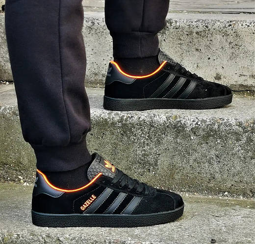 Купить Классические Кроссовки Adidas Gazelle Black Черные Адидас Газель ...
