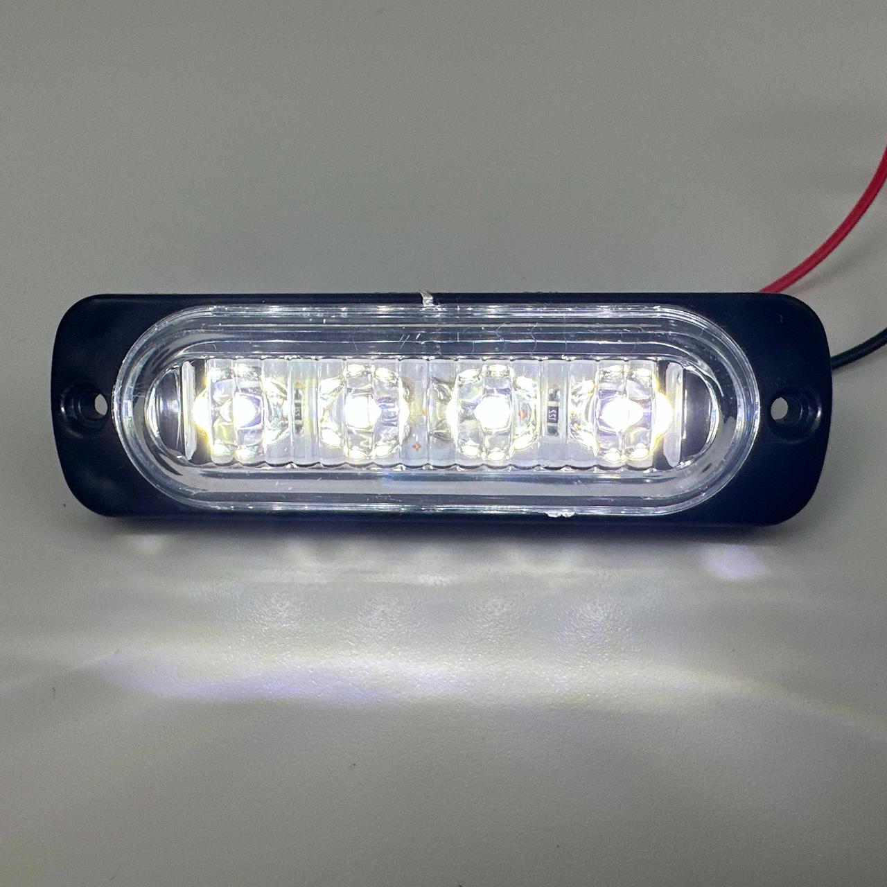 Габаритний ліхтар білий 12-24v 4LED, фото 1