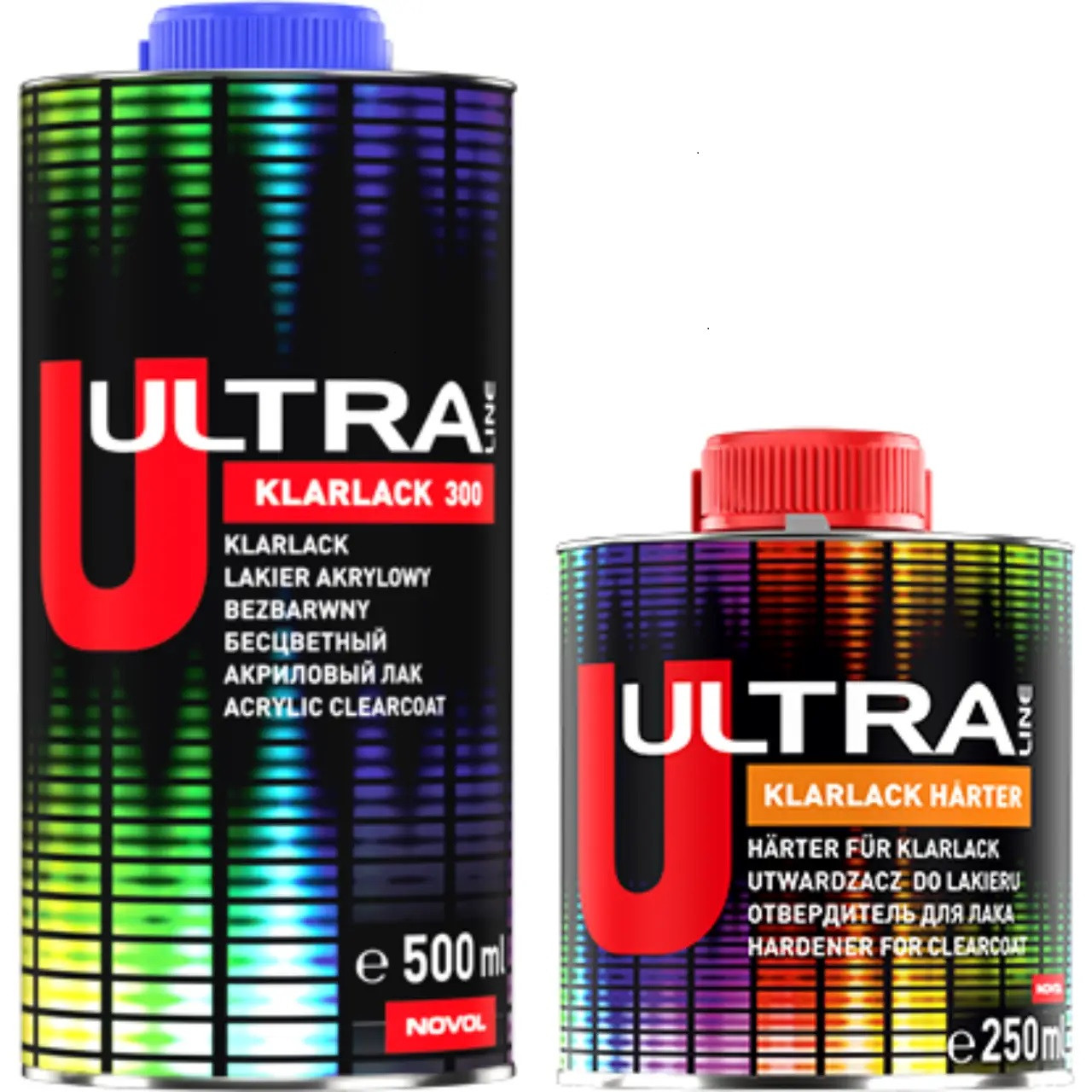 Прозорий акриловий лак 2+1 (0.5л + 0.25л) 400 Novol Ultra