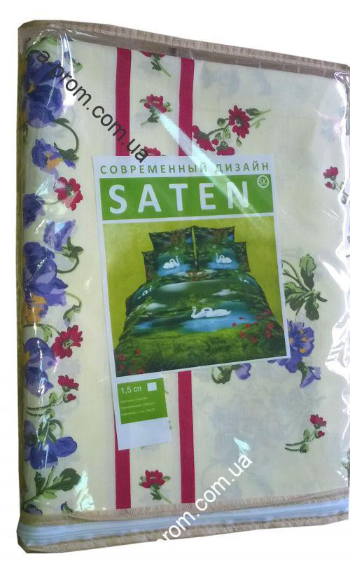 Постільний комплект сімейний Сатин Gold, "SATEN", забарвлення в асортименті