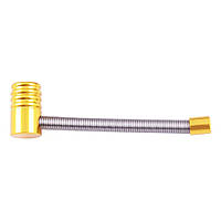 Трубка курительная металлическая пружина HL-181 | Трубка для курения брелок Gold