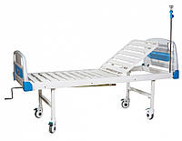 Кровать для пациента биомед FB-23 2-секционная, механическая на колесах
