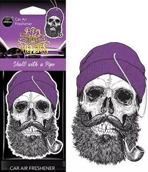 Ароматизатор автомобільний Aroma Car Dia De Los Muertos, Skull with a Pipe