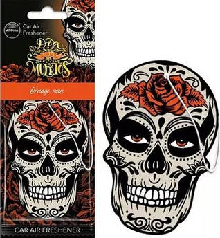 Ароматизатор автомобільний Aroma Car Dia De Los Muertos, Skull Orange Man