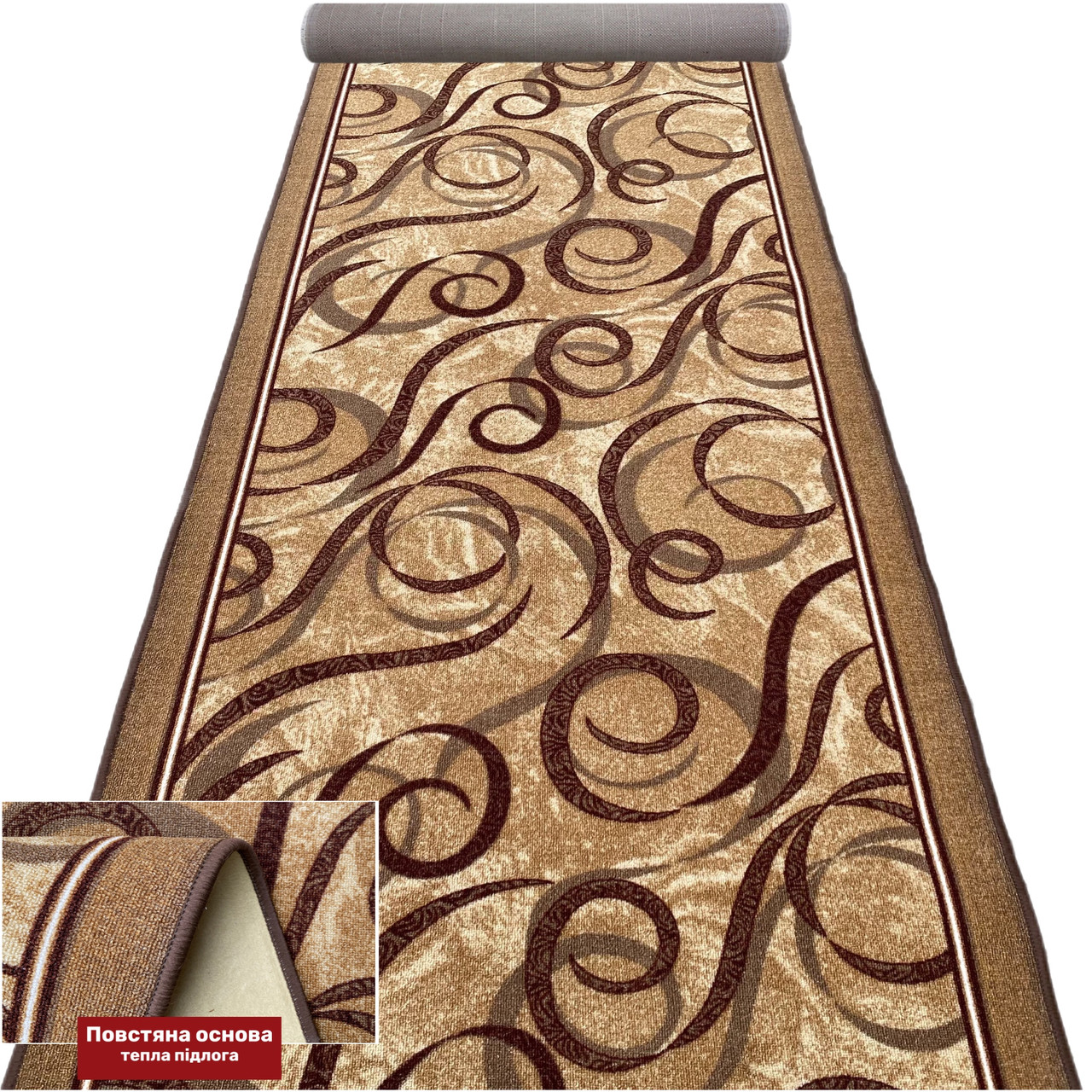 110 см SANREMO килимова доріжка безворсова, м'яка на повстяній основі в коридор, кухню.