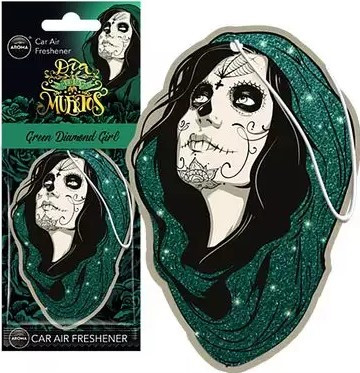 Автомобільний ароматизатор Aroma Car Dia De Los Muertos, Green Diamond Girl, фото 1