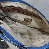 Жіноча сумочка з органайзером на плече Guess (1211) синій, фото 4