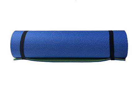 Килимок для спорту (каремат) – Оптима Люкс 1800*600* 8 мм Синьо-зелений, фото 2