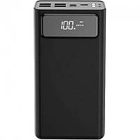 Дополнительная батарея Power Bank с фонариком XO PR123 30000 mAh Black