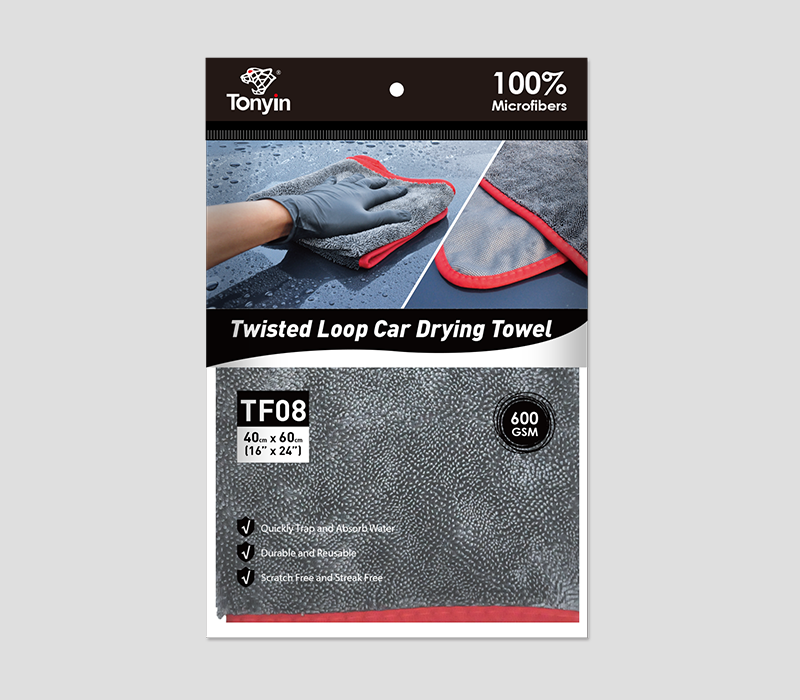 Мікрофібра для сушіння авто - Тonyin Twisted Loop Car Drying Towel 40x60см, 600г/м2